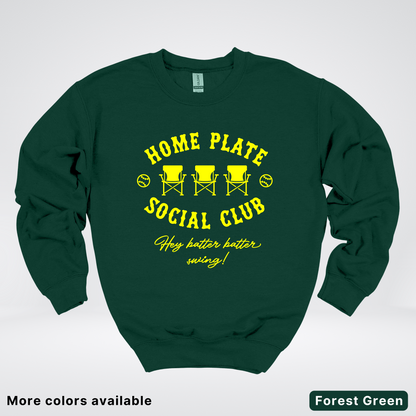 Home Plate Social Club – Yellow Design - Crewneck