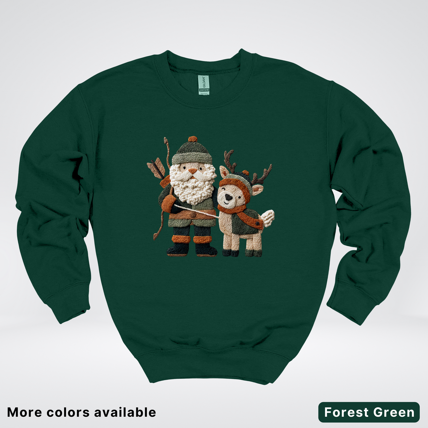 Hook Yard Faux Woodland Christmas Duo - Crewneck Sweatshirt