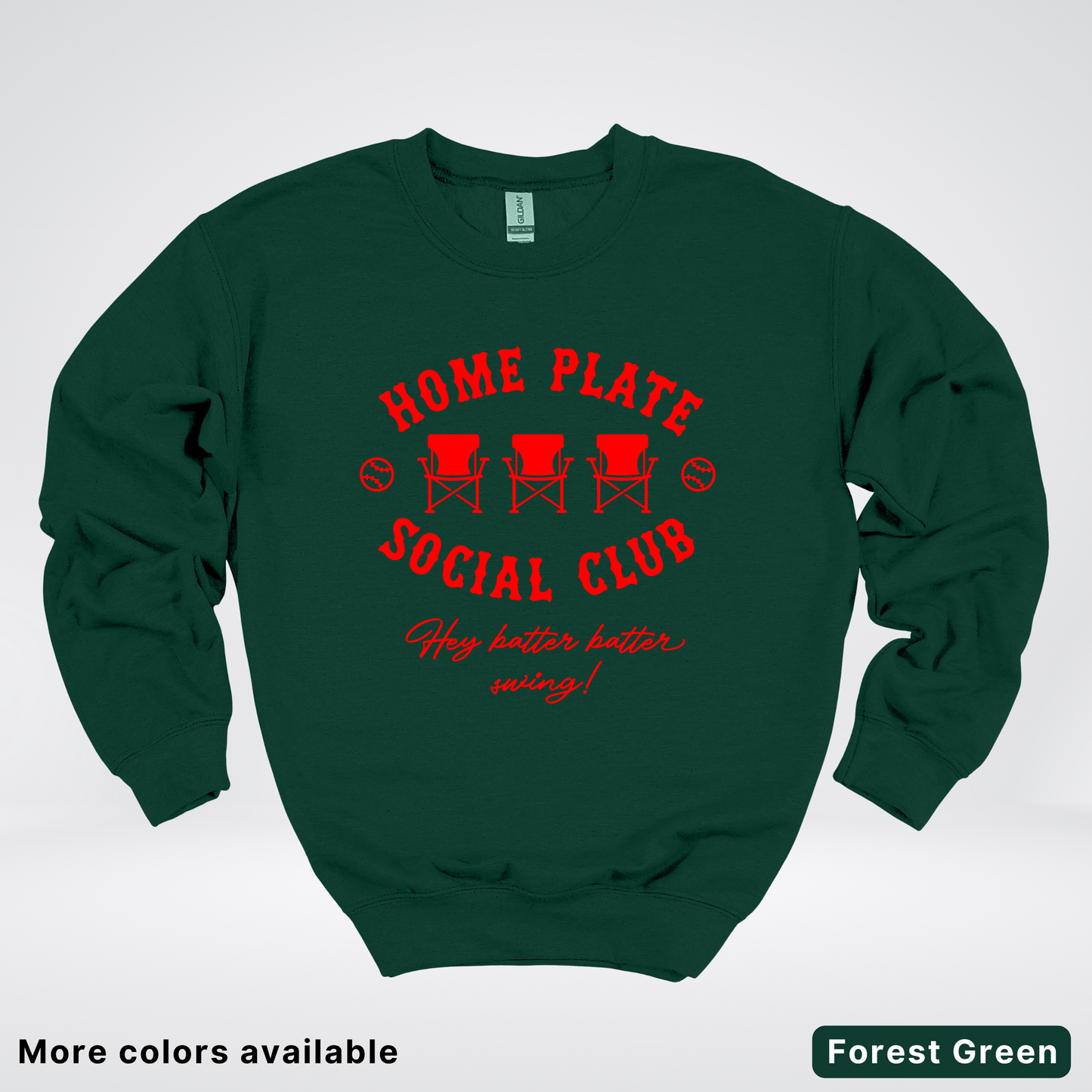 Home Plate Social Club – Red Design - Crewneck