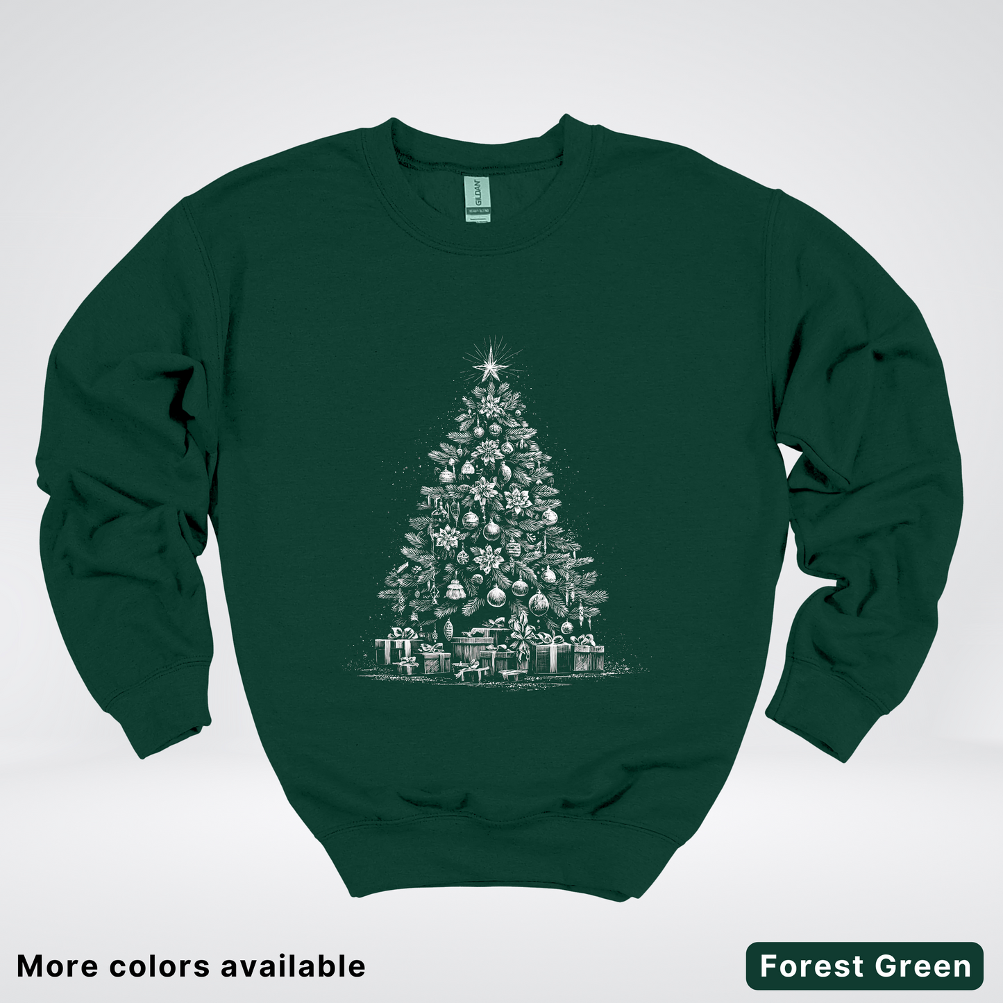 Classic Christmas Tree with Gifts - Crewneck Sweatshirt