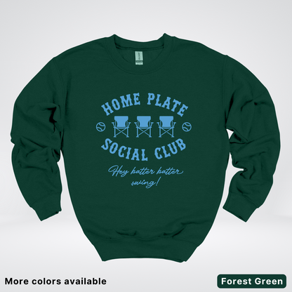 Home Plate Social Club – Light Blue Design - Crewneck