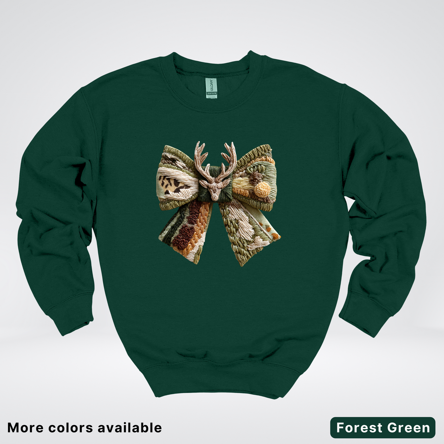 Hook Yard Faux Rustic Antler Bow - Crewneck Sweatshirt