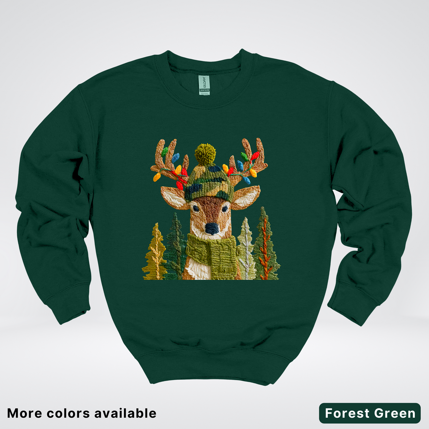 Ornament Antler Reindeer Hook Yard Faux - Crewneck Sweatshirt