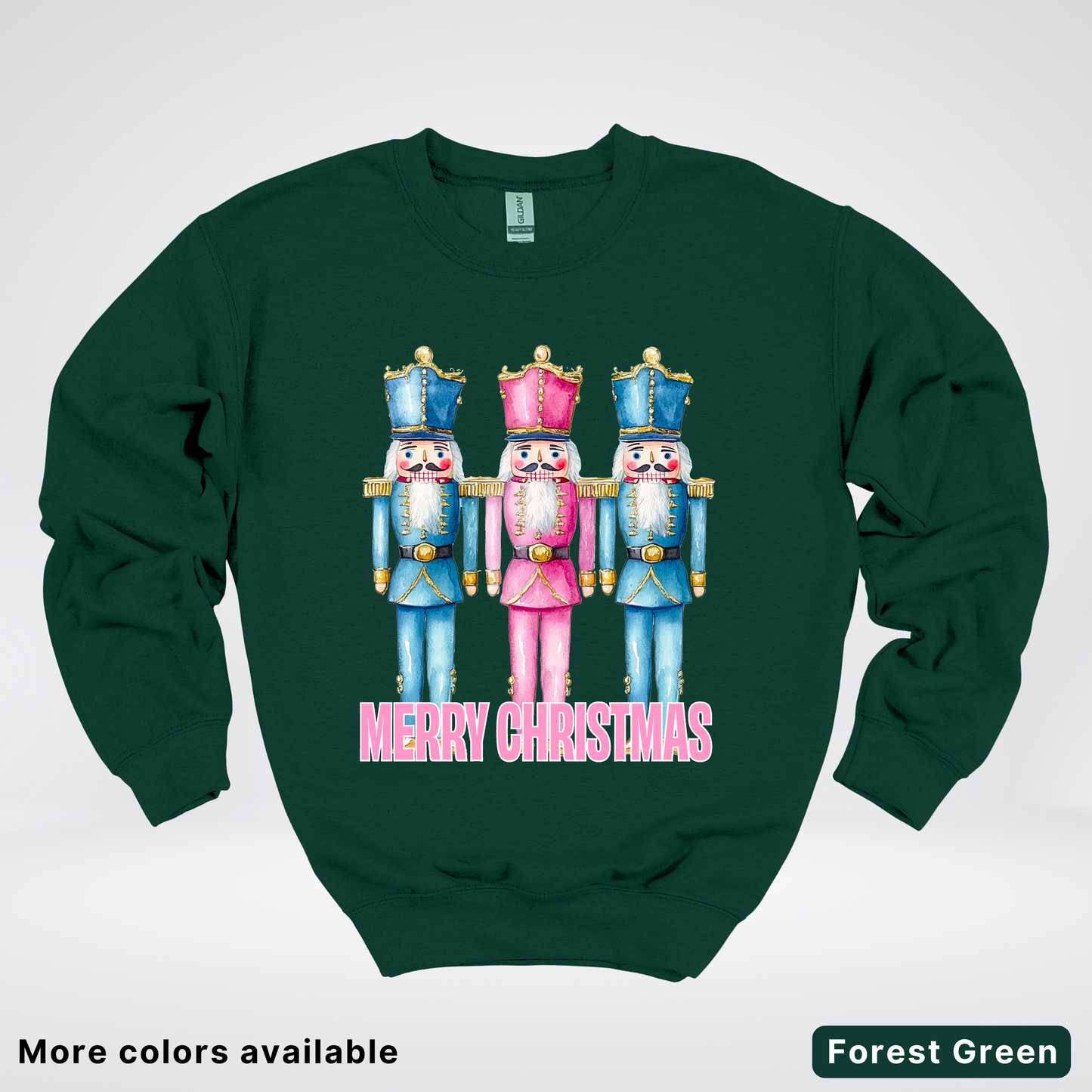 Merry Christmas Pastel Nutcrackers - Crewneck Sweatshirt