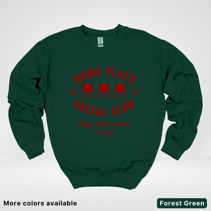 Home Plate Social Club – Maroon Design - Crewneck