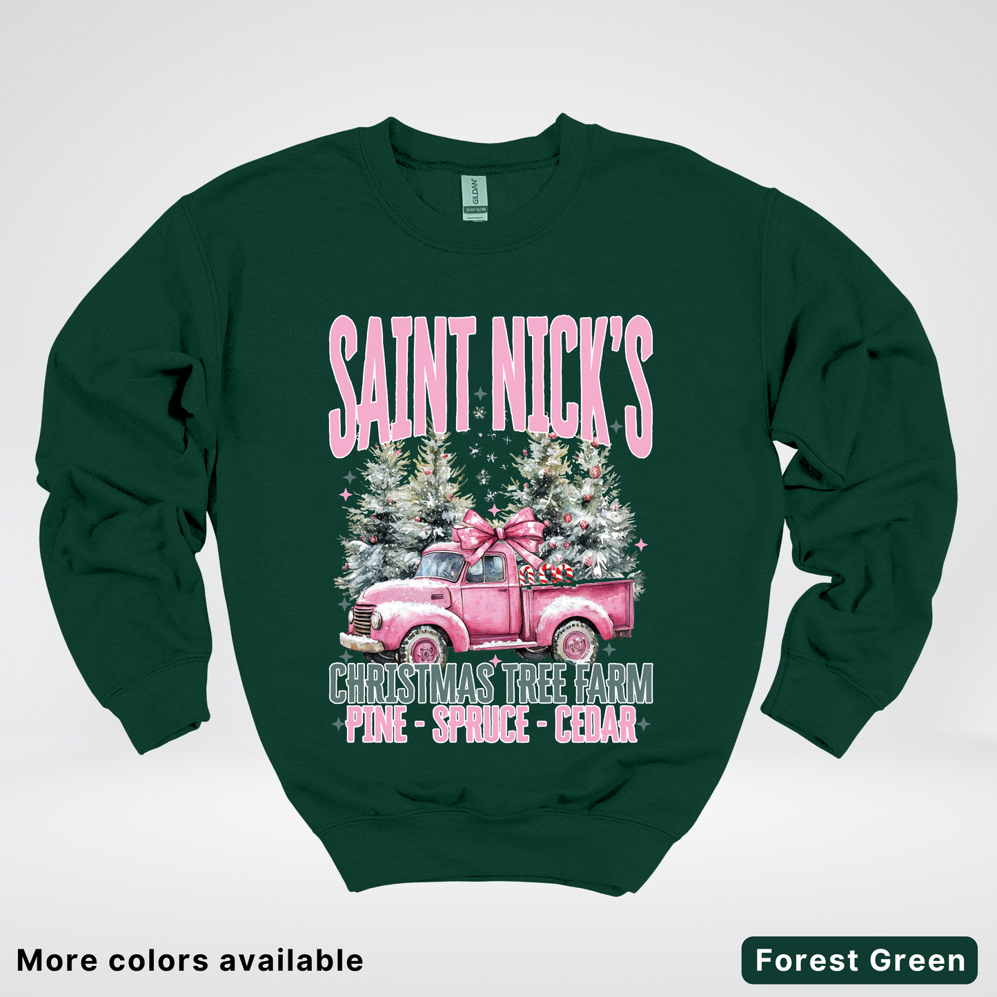 Saint Nick's Christmas Tree Farm - Crewneck Sweatshirt