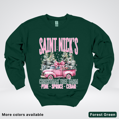 Saint Nick's Christmas Tree Farm - Crewneck Sweatshirt