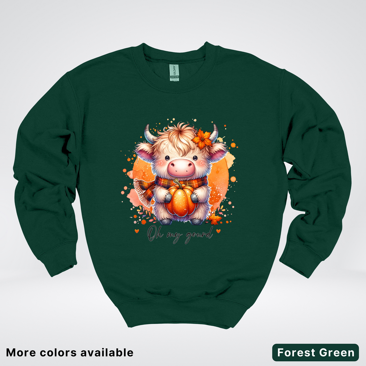 Oh My Gourd Small Cow Calf Pumpkin - Crewneck Sweatshirts