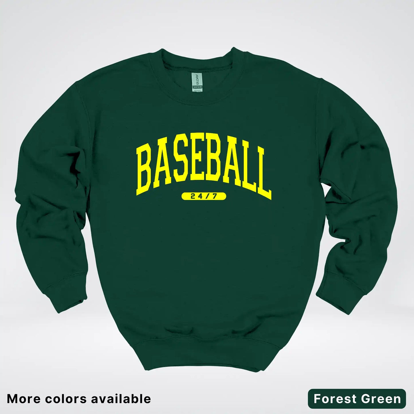 Baseball 24/7 – Yellow Design - Crewneck Sweatshirt
