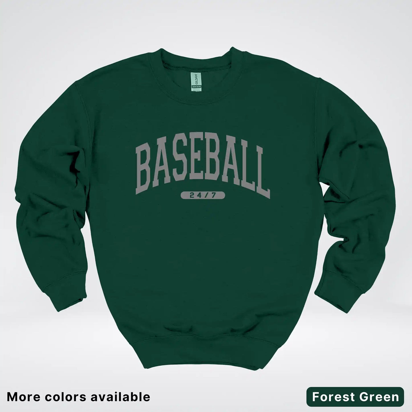 Baseball 24/7 – Gray Design - Crewneck Sweatshirt