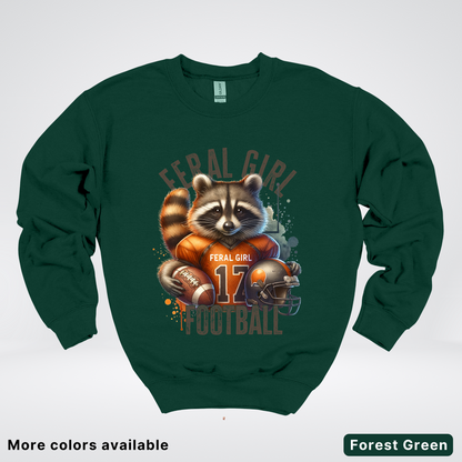 Feral Girl Football - Crewneck Sweatshirt