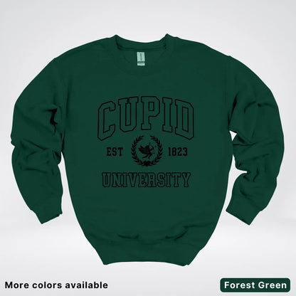 Cupid University Est 1823 - Black Design - Crewneck Sweatshirt