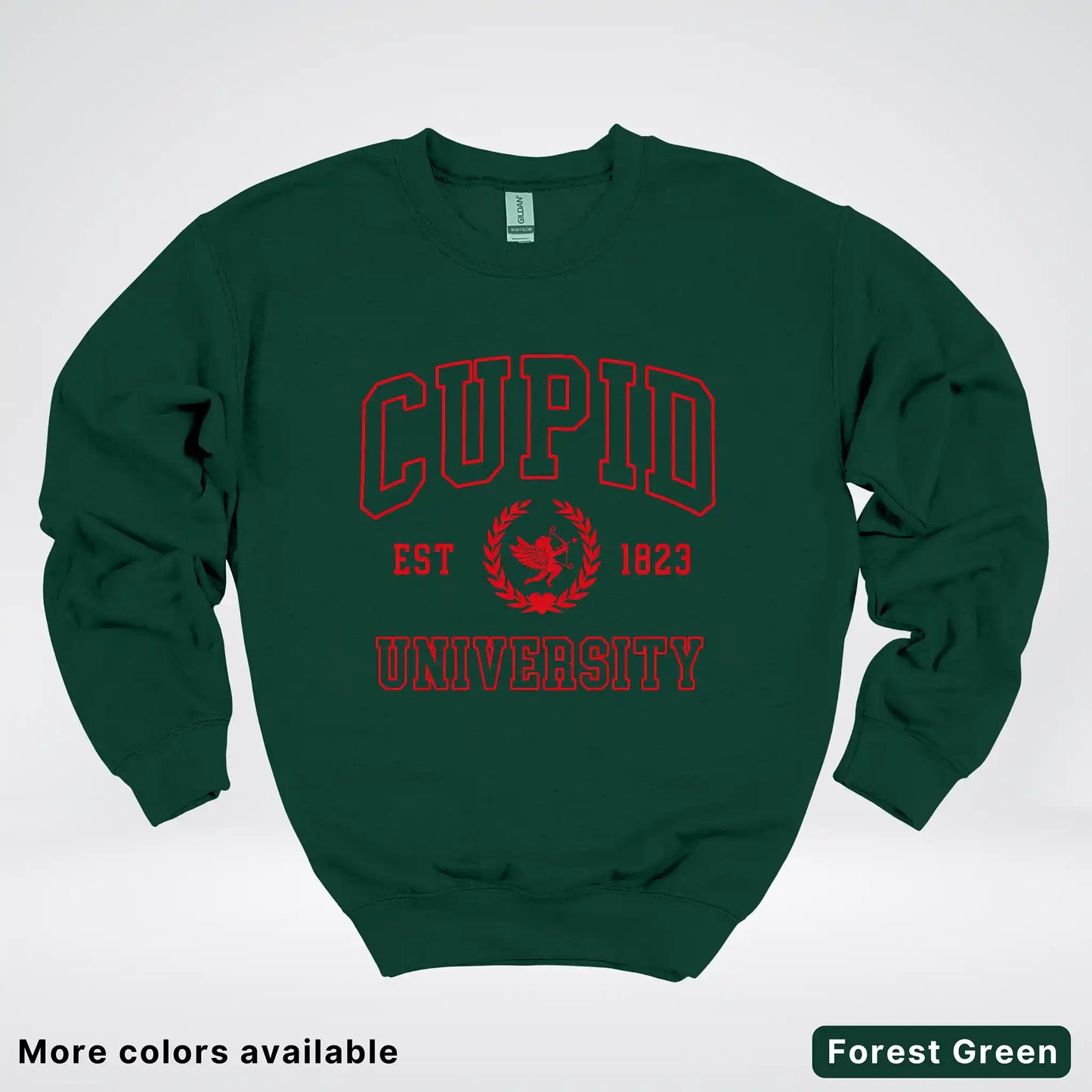 Cupid University Est 1823 - Red Design - Crewneck Sweatshirt