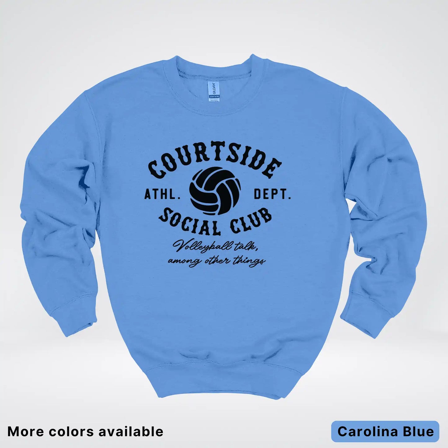 Courtside Social Club – Black Design – Volleyball - Crewneck Sweatshirt