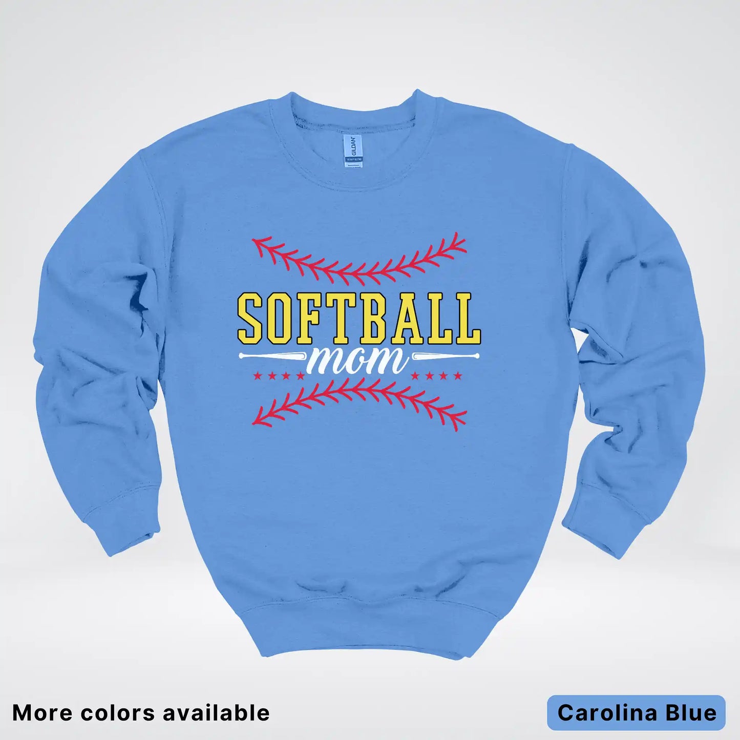 Softball Mom - White Design - Crewneck Sweatshirt
