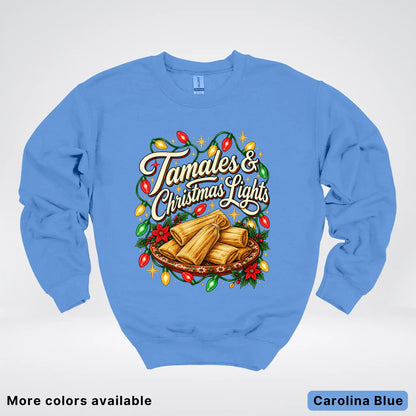 Tamales & Christmas Lights Crewneck Sweatshirt