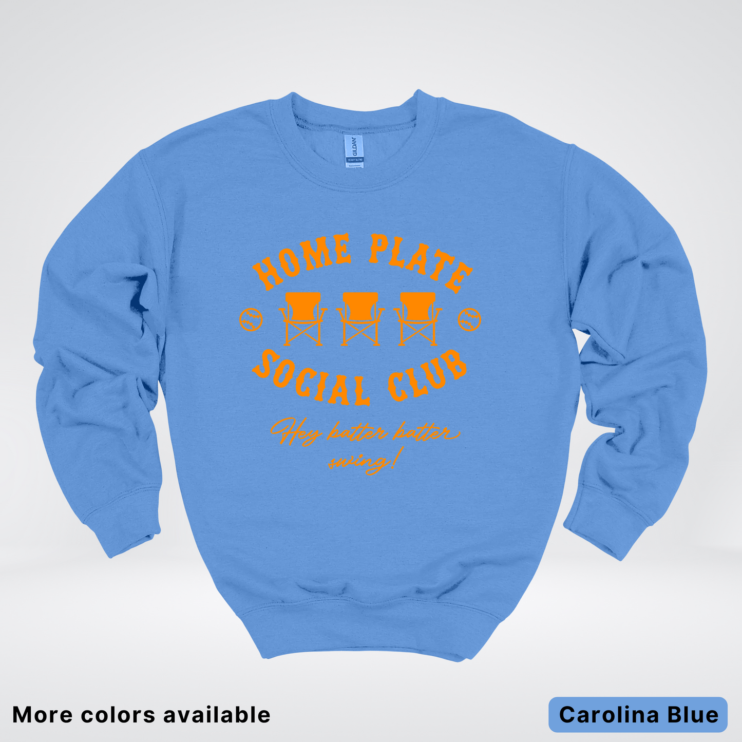 Home Plate Social Club – Orange Design - Crewneck