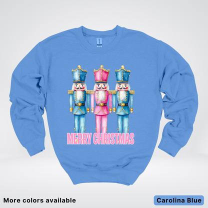 Merry Christmas Pastel Nutcrackers - Crewneck Sweatshirt