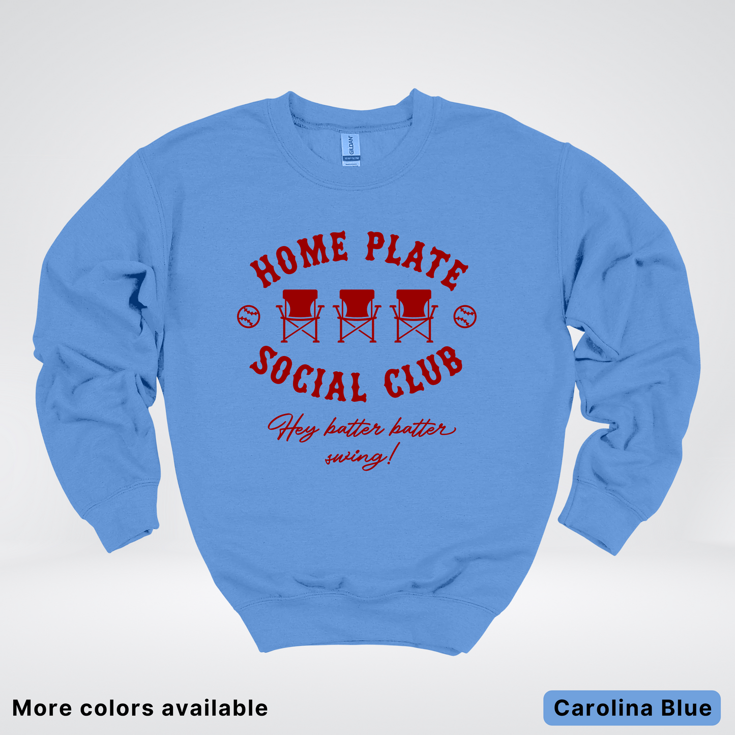 Home Plate Social Club – Maroon Design - Crewneck