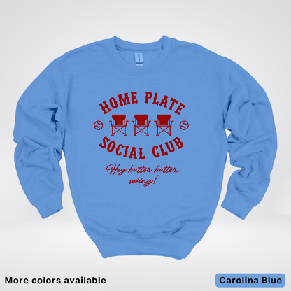 Home Plate Social Club – Maroon Design - Crewneck