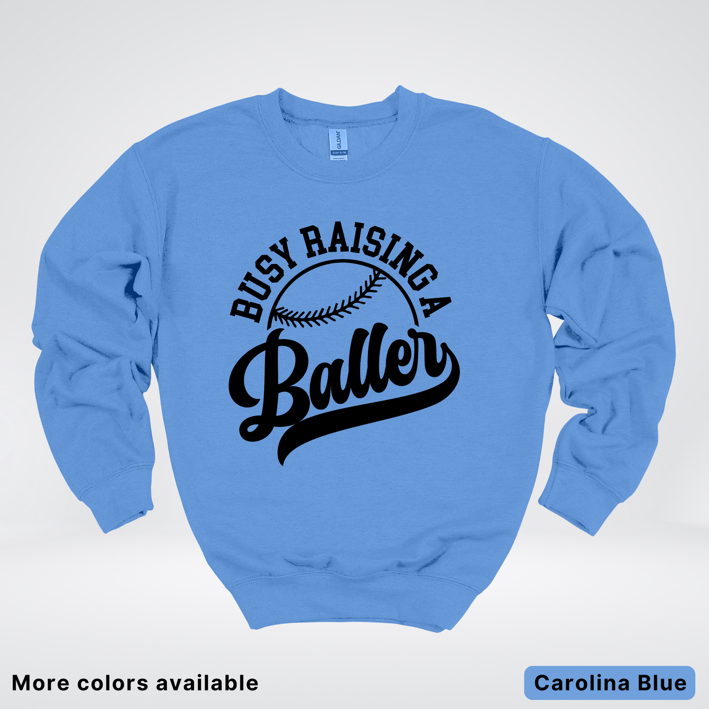 Busy Raising A Baller - Black Design - Crewneck Sweatshirt