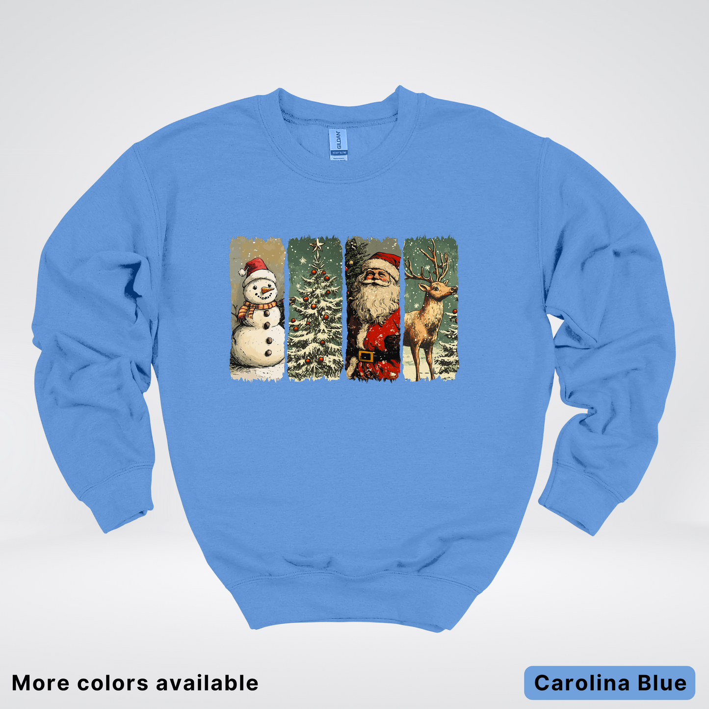 Classic Christmas Strip Art - Crewneck