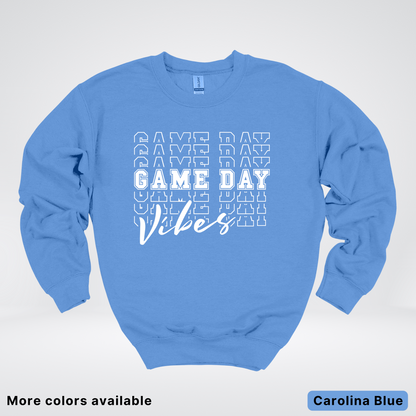 Game Day Vibes Stacked - White Design - Sweatshirt