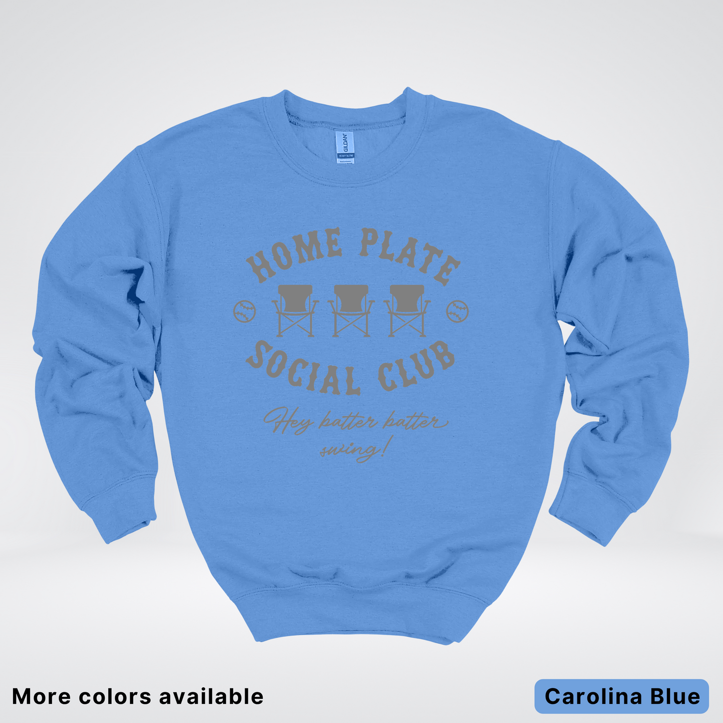 Home Plate Social Club – Gray Design - Crewneck