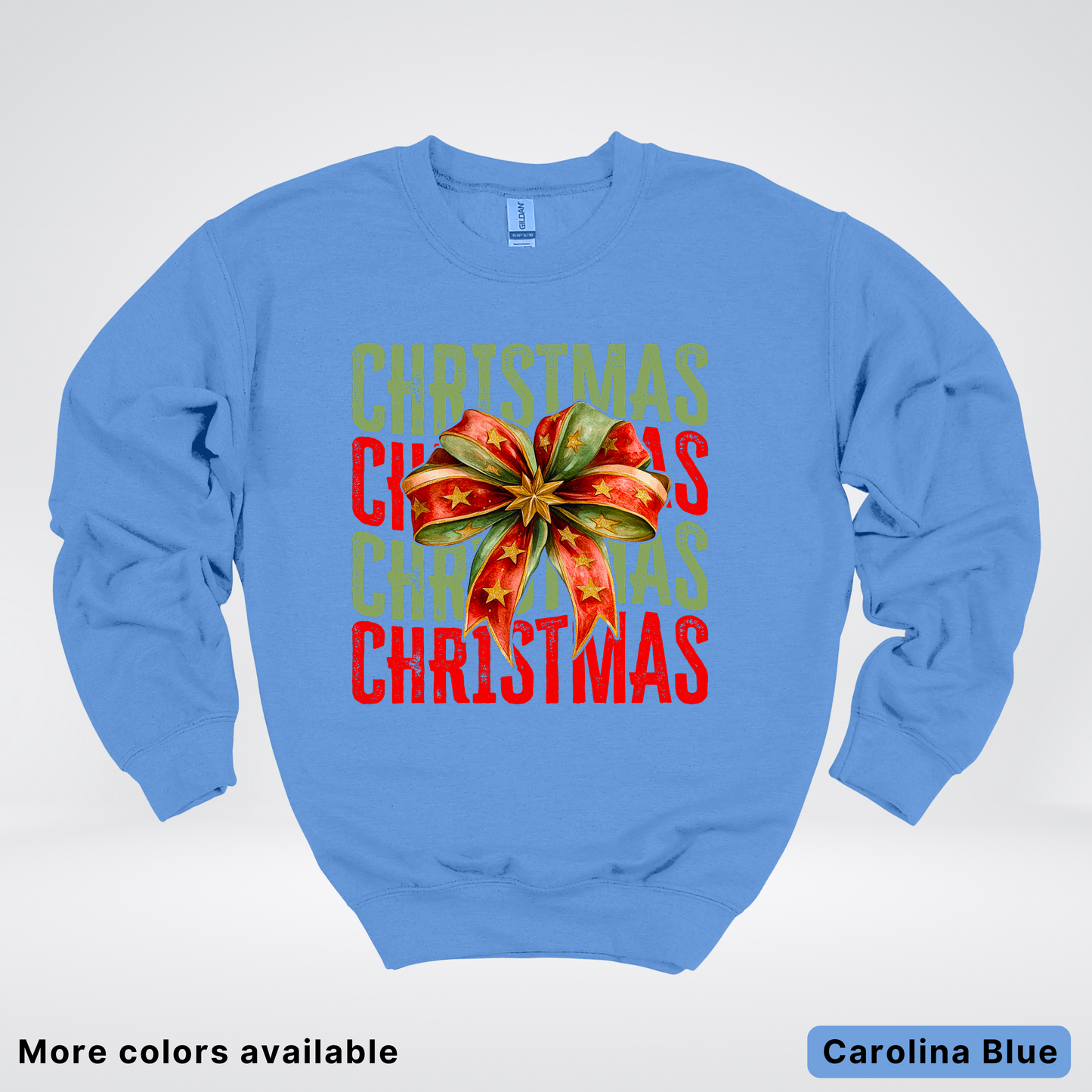 Christmas Star Bow - Crewneck Sweatshirt