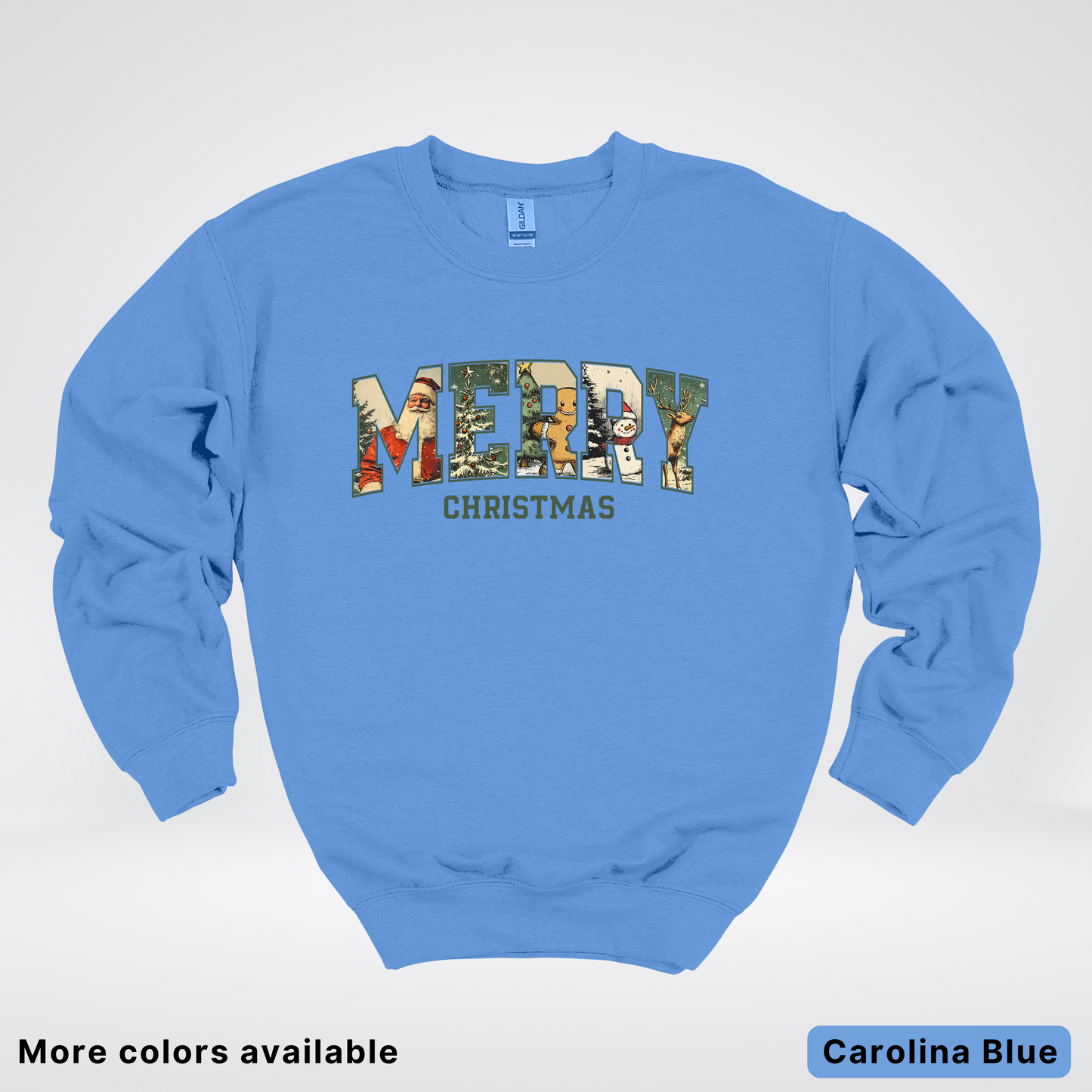 Vintage Merry Christmas Varsity - Crewneck