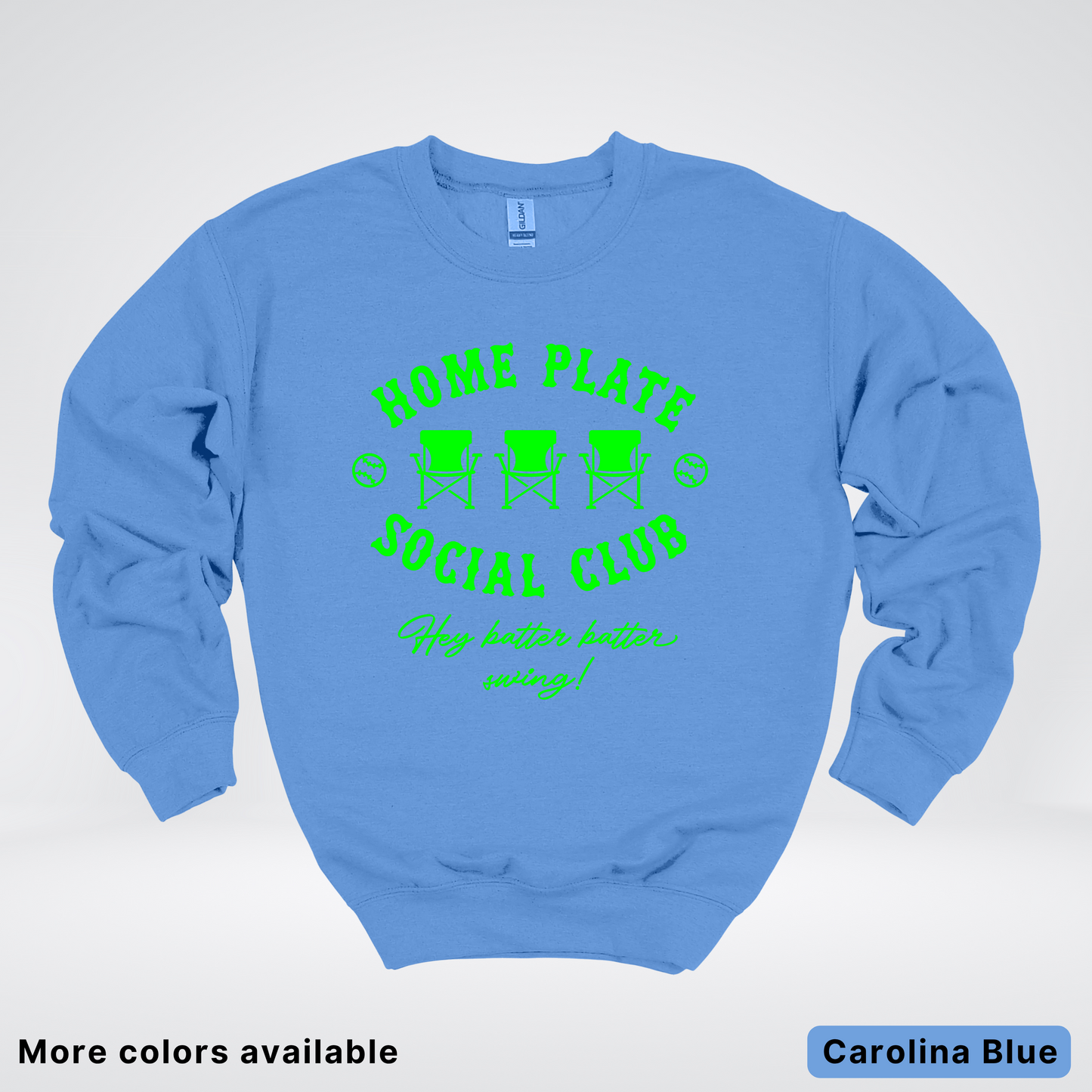 Home Plate Social Club – Green Design - Crewneck