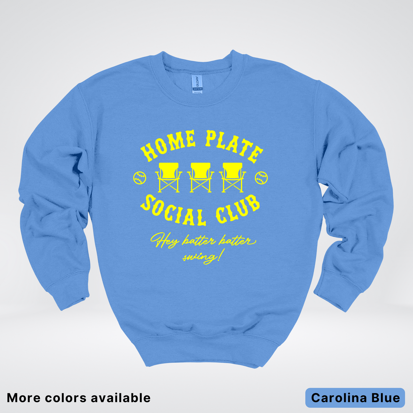 Home Plate Social Club – Yellow Design - Crewneck