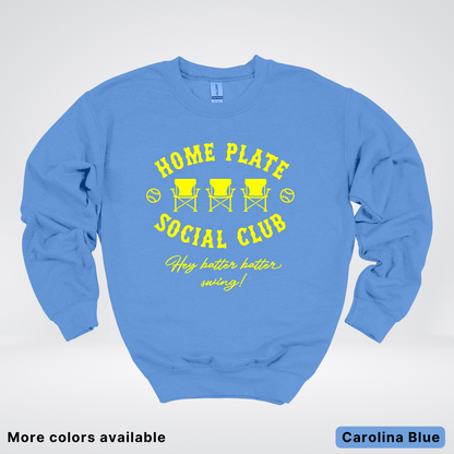 Home Plate Social Club – Yellow Design - Crewneck