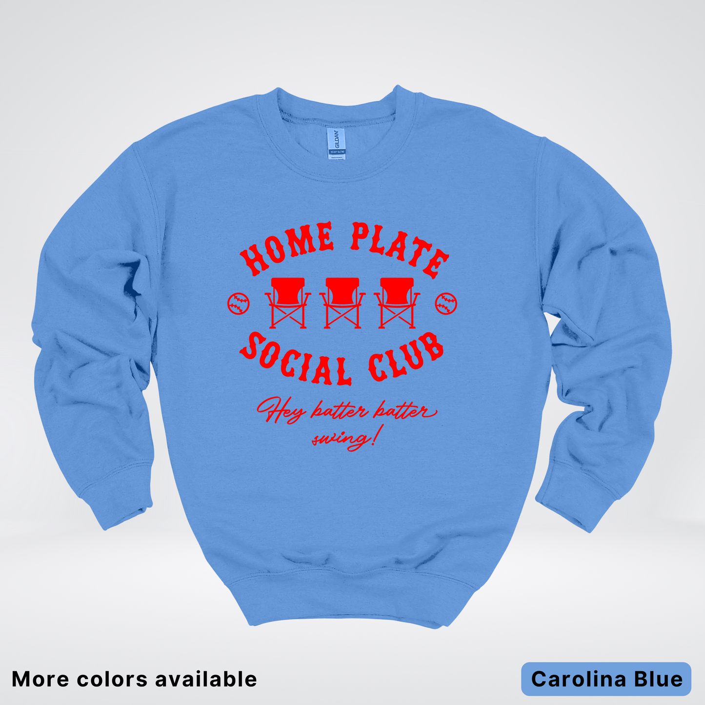 Home Plate Social Club – Red Design - Crewneck