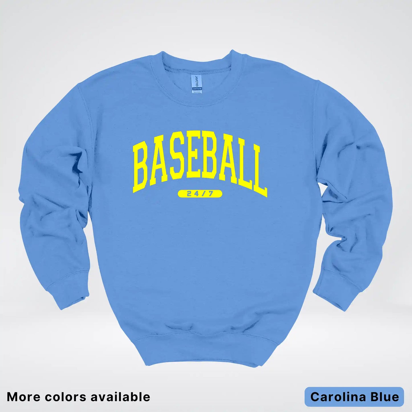 Baseball 24/7 – Yellow Design - Crewneck Sweatshirt