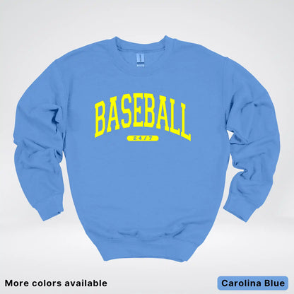 Baseball 24/7 – Yellow Design - Crewneck Sweatshirt