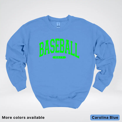 Baseball 24/7 – Green Design - Crewneck Sweatshirt