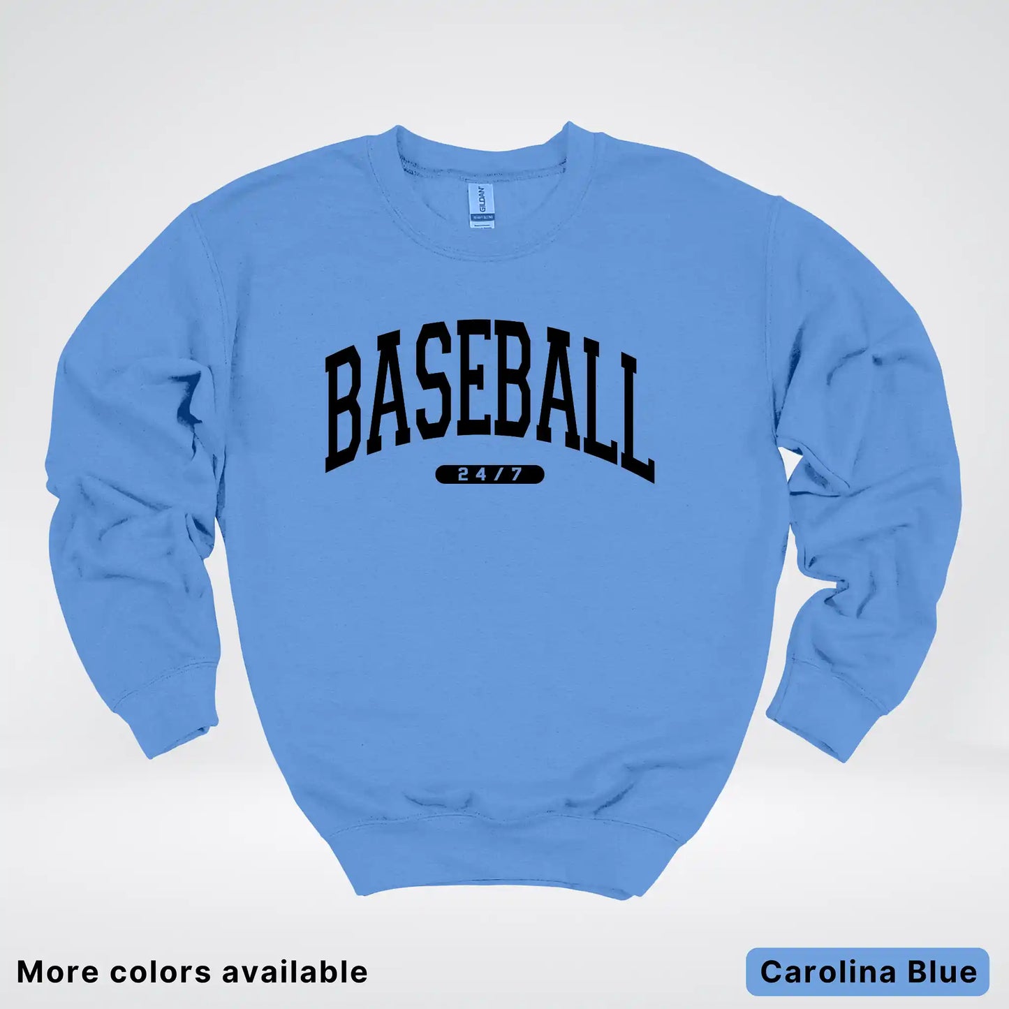 Baseball 24/7 – Black Design - Crewneck Sweatshirt