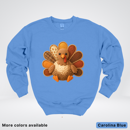 Turkey Crochet Thanksgiving Fall - Crewneck Sweatshirts