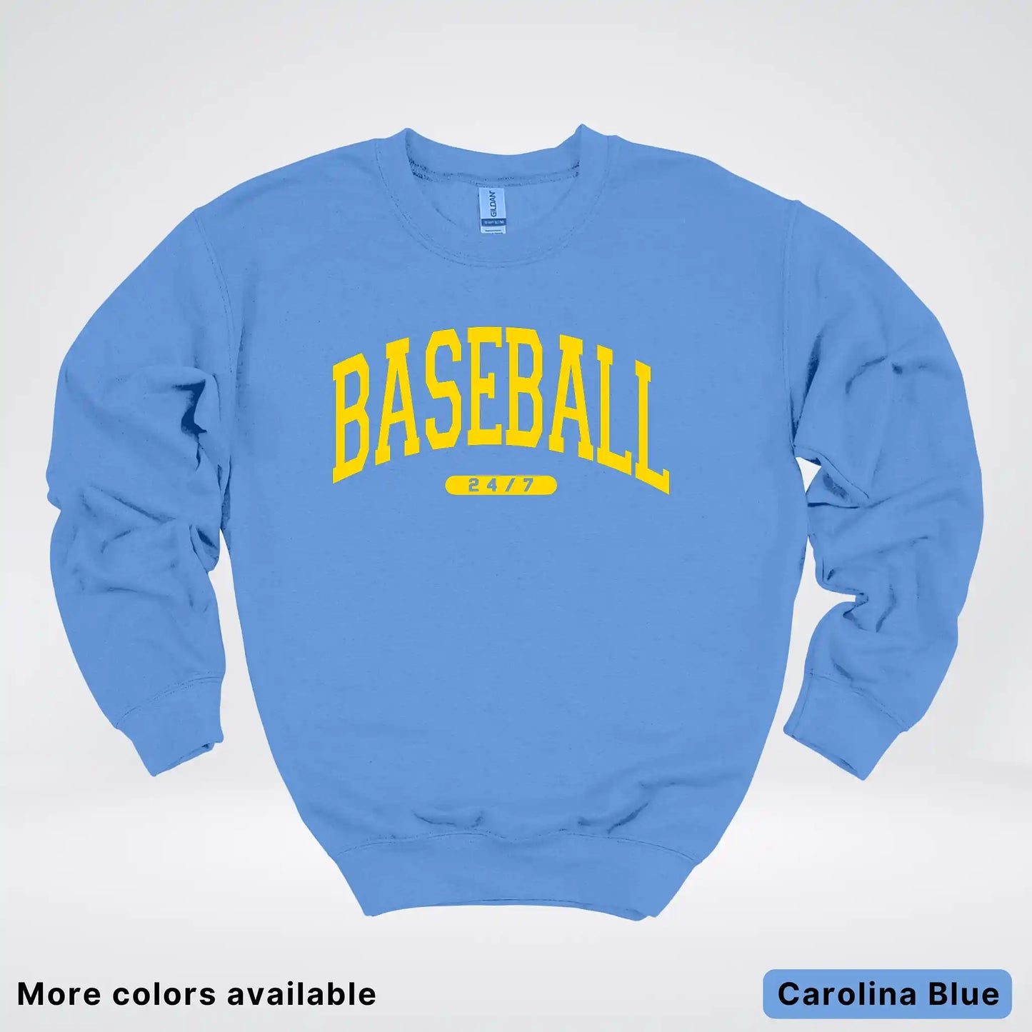 Baseball 24/7 – Gold Design - Crewneck Sweatshirt
