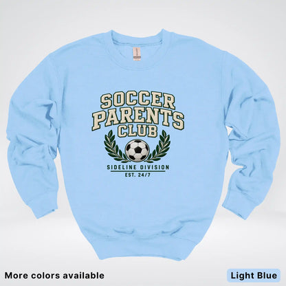 Soccer Parents Club Faux Embroidery Sideline Crewneck Sweatshirt