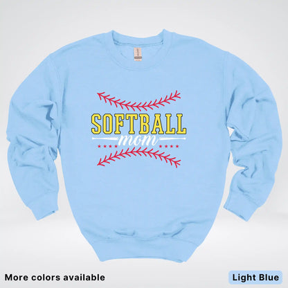 Softball Mom - White Design - Crewneck Sweatshirt