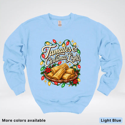 Tamales & Christmas Lights Crewneck Sweatshirt