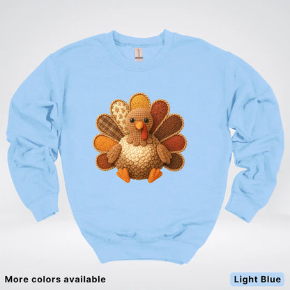 Fall Turkey Hook Yard Faux Crewneck Sweatshirt