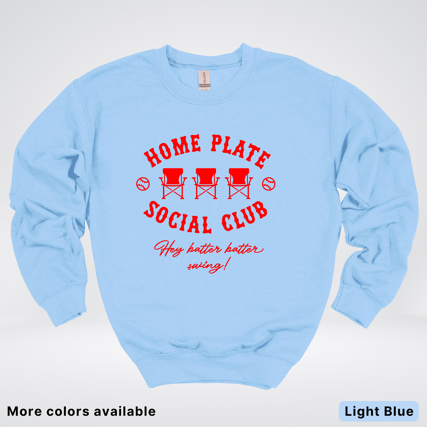 Home Plate Social Club – Red Design - Crewneck