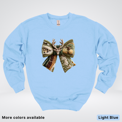 Hook Yard Faux Rustic Antler Bow - Crewneck Sweatshirt