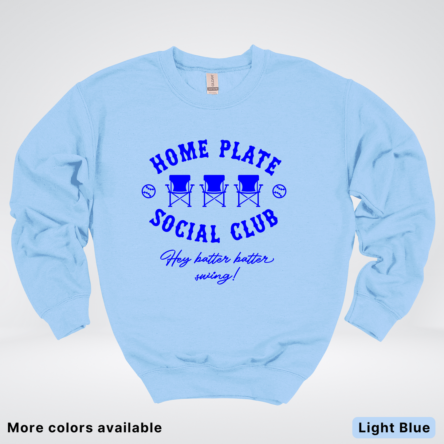 Home Plate Social Club – Blue Design - Crewneck