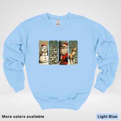 Classic Christmas Strip Art - Crewneck