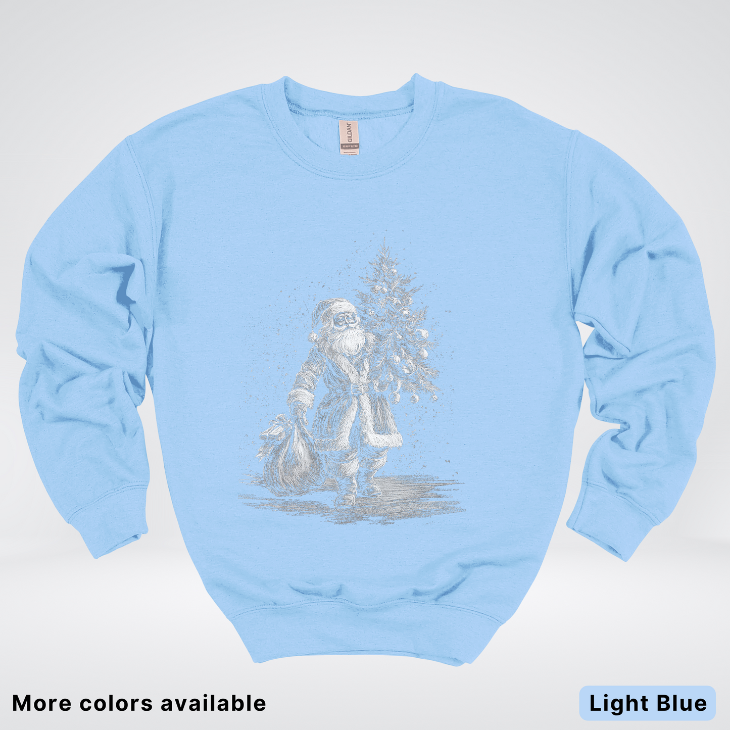 Vintage Santa with Christmas Tree - Crewneck Sweatshirt