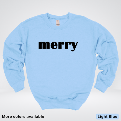 Merry - Black Design - Crewneck